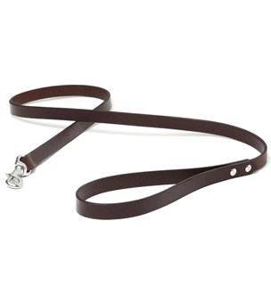 Thin Brown leather lead 1.2m
